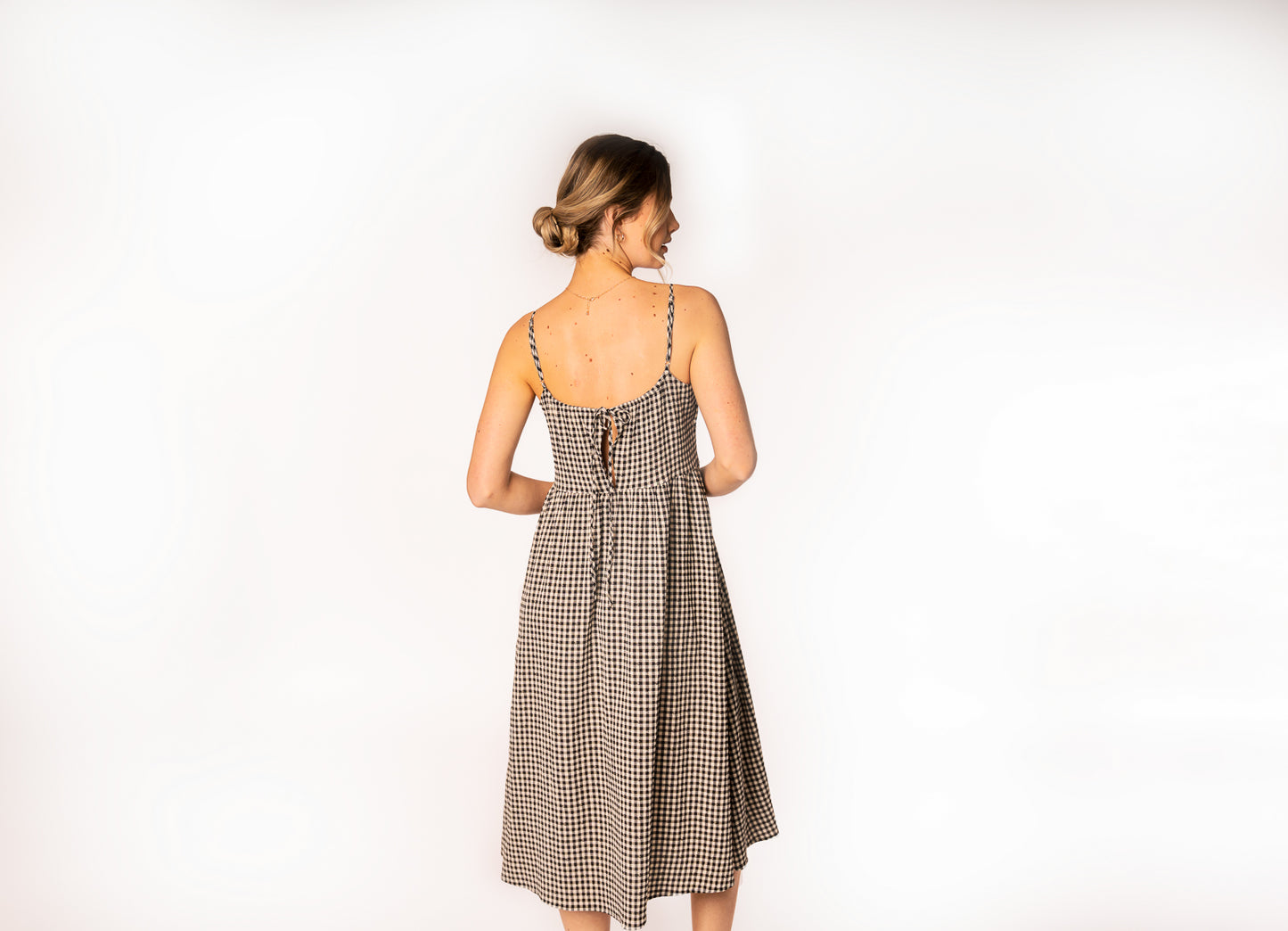 Gingham Cami Midi Dress