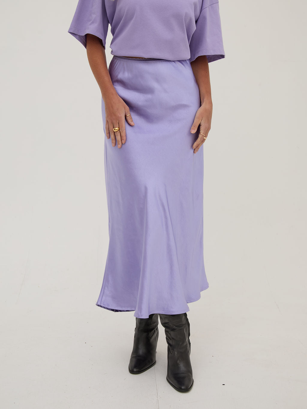 Angel Purple Satin Skirt