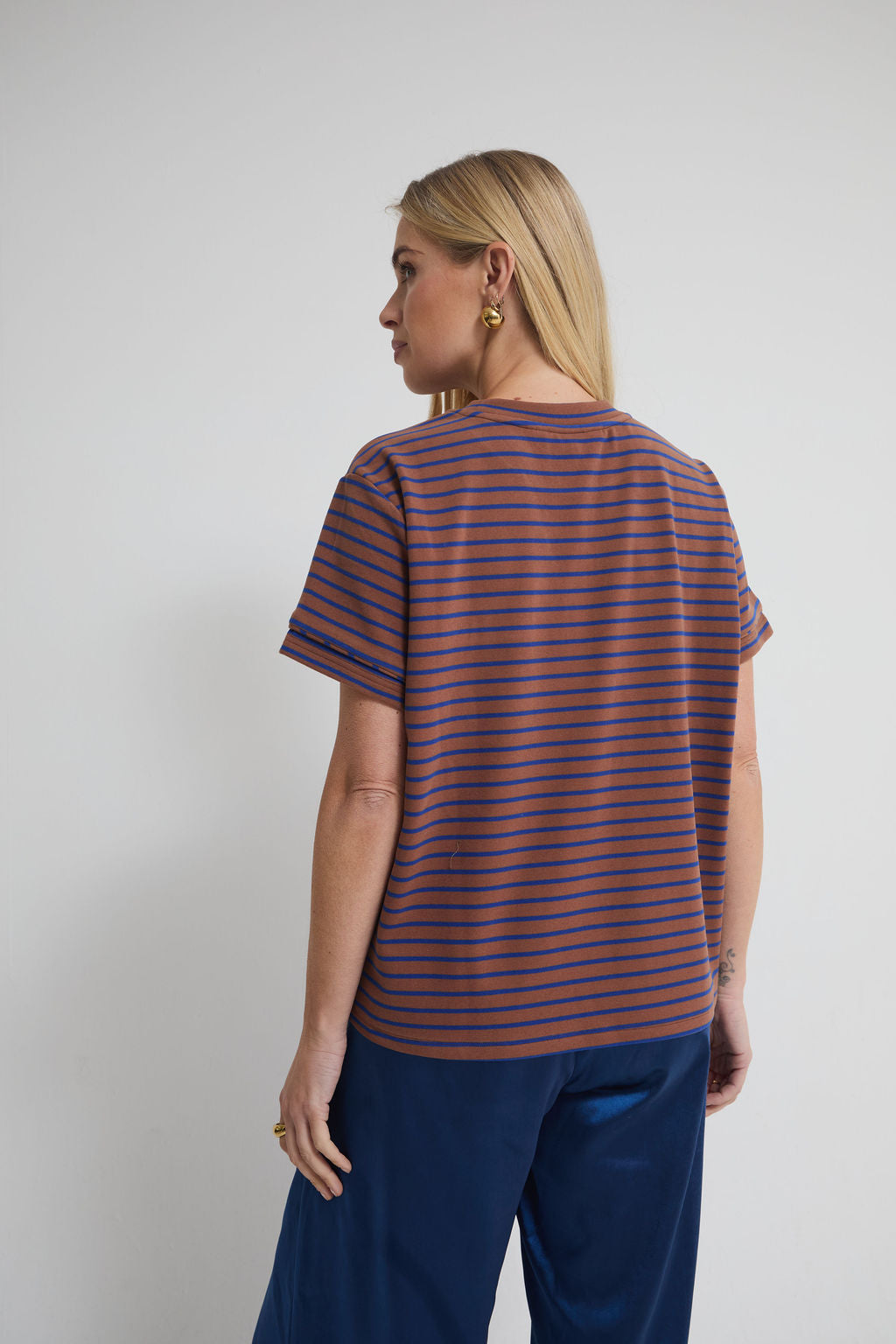 Ennis Brown & Blue Pocket T-Shirt