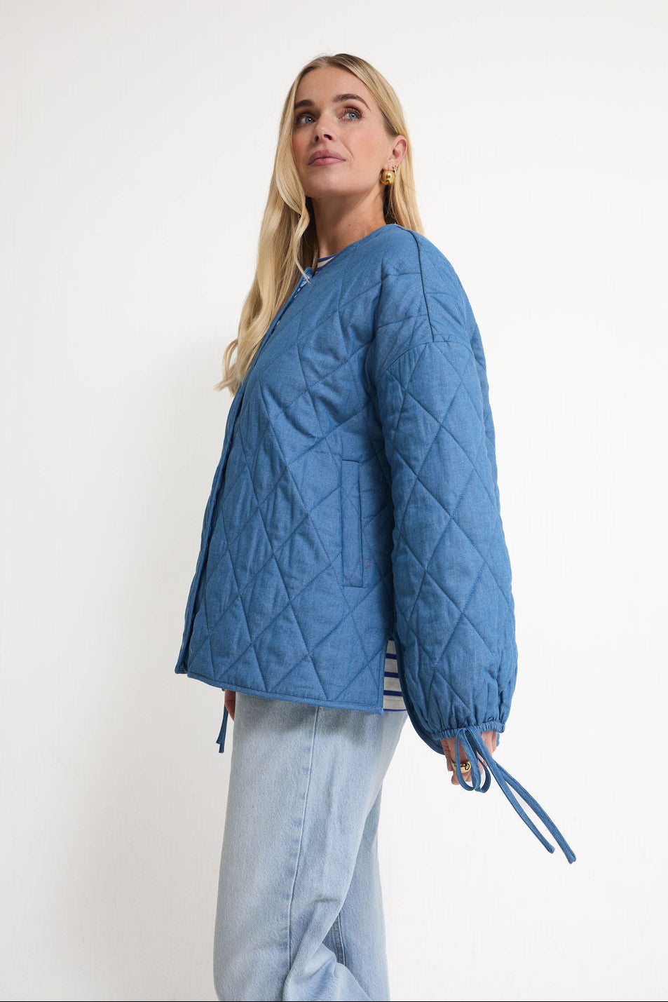 Ornella Denim Quilted Jacket
