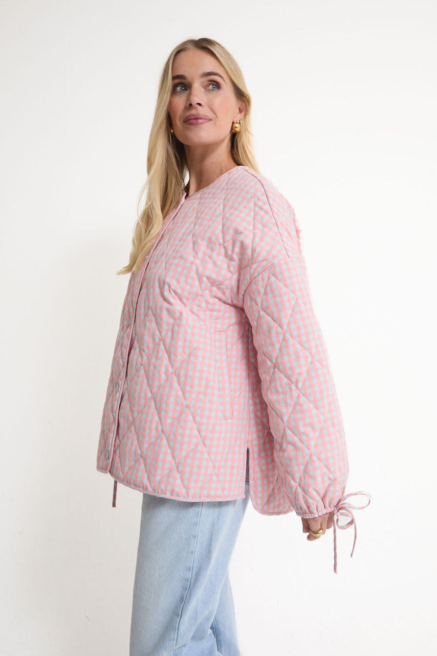 Ornella Gingham Quilted Jacket