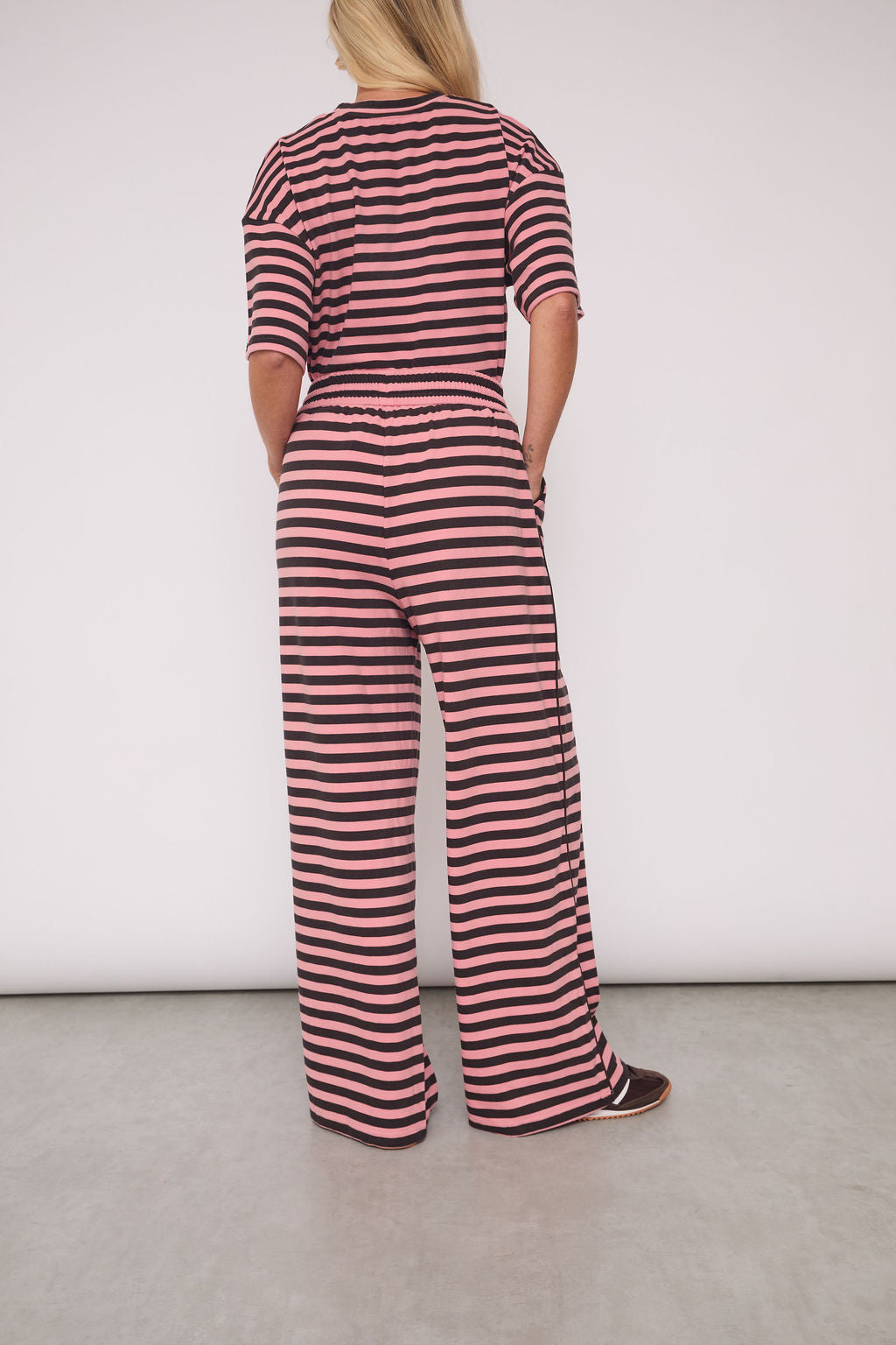 Molly Pink & Brown Super Soft Stripe Trousers