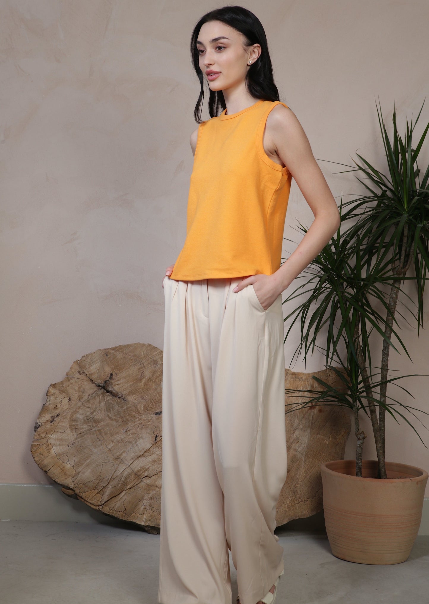 Orange Knitted Top