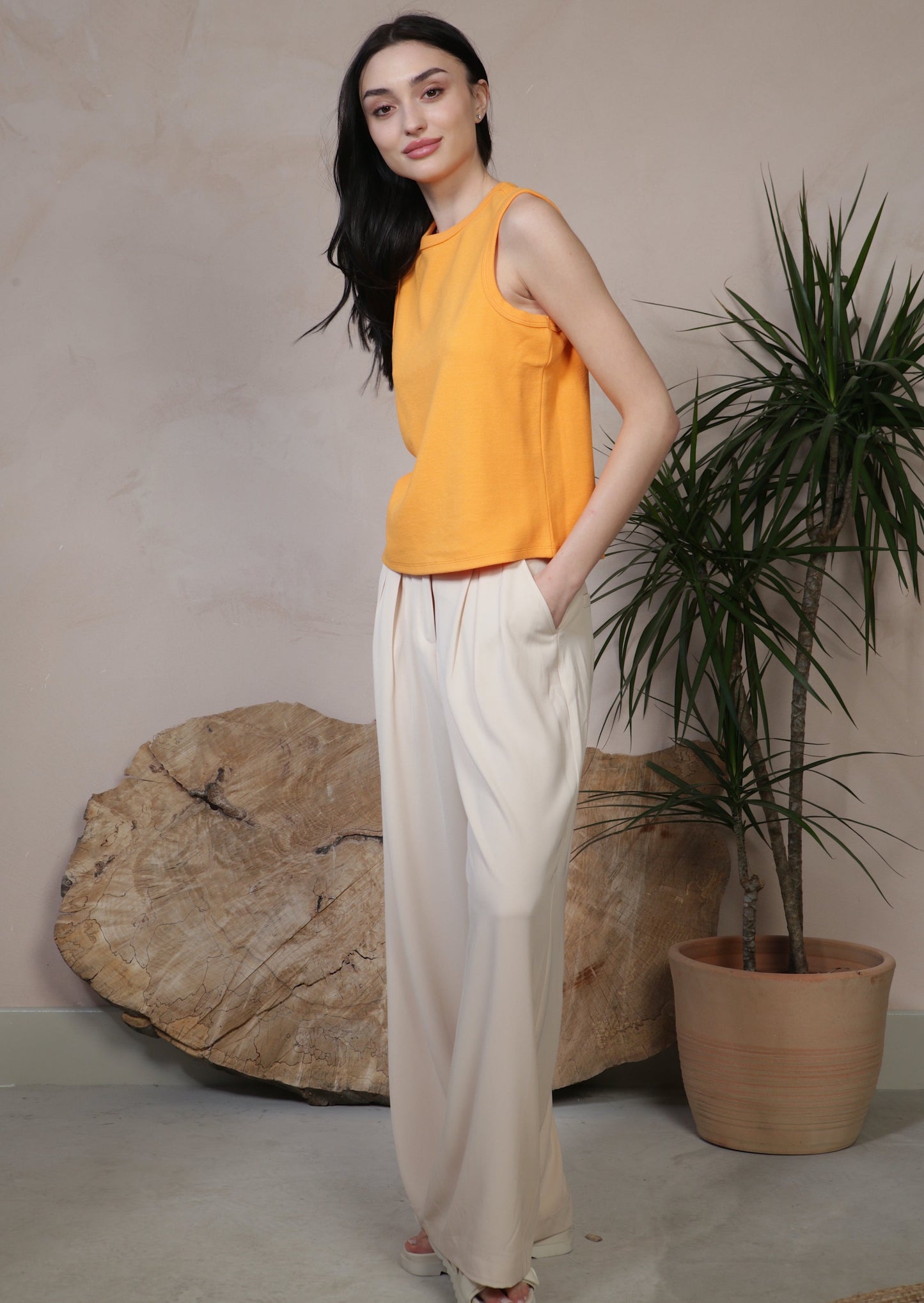 Orange Knitted Top