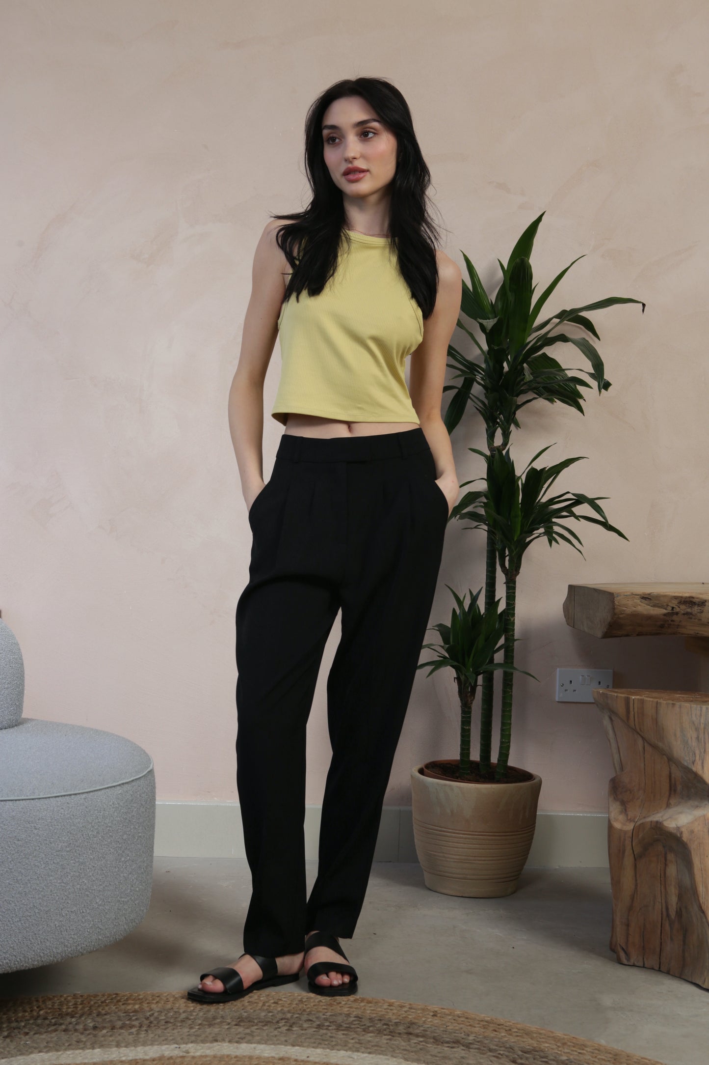 Black Tapered Trouser