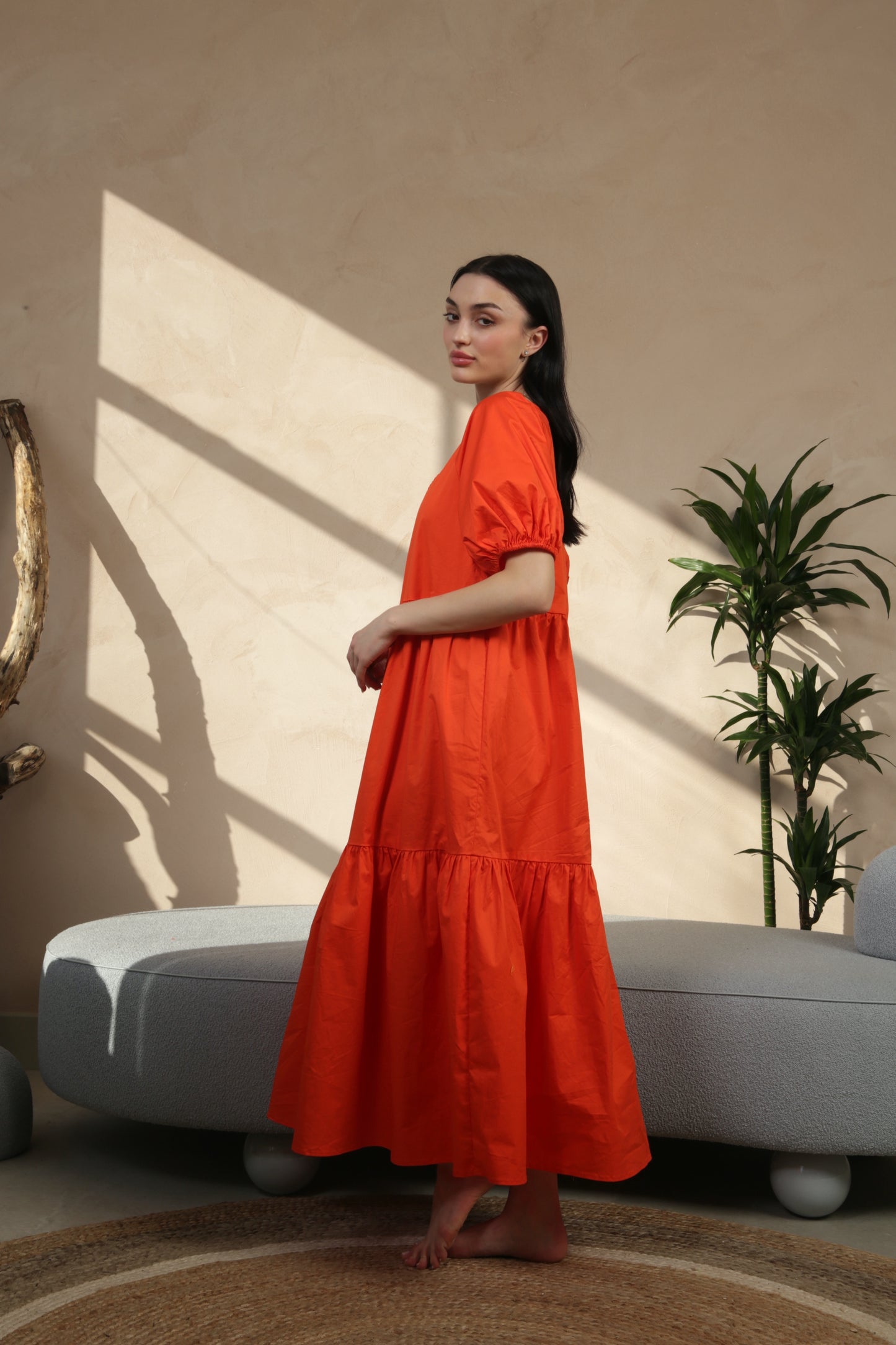 Cotton Poplin Maxi Dress