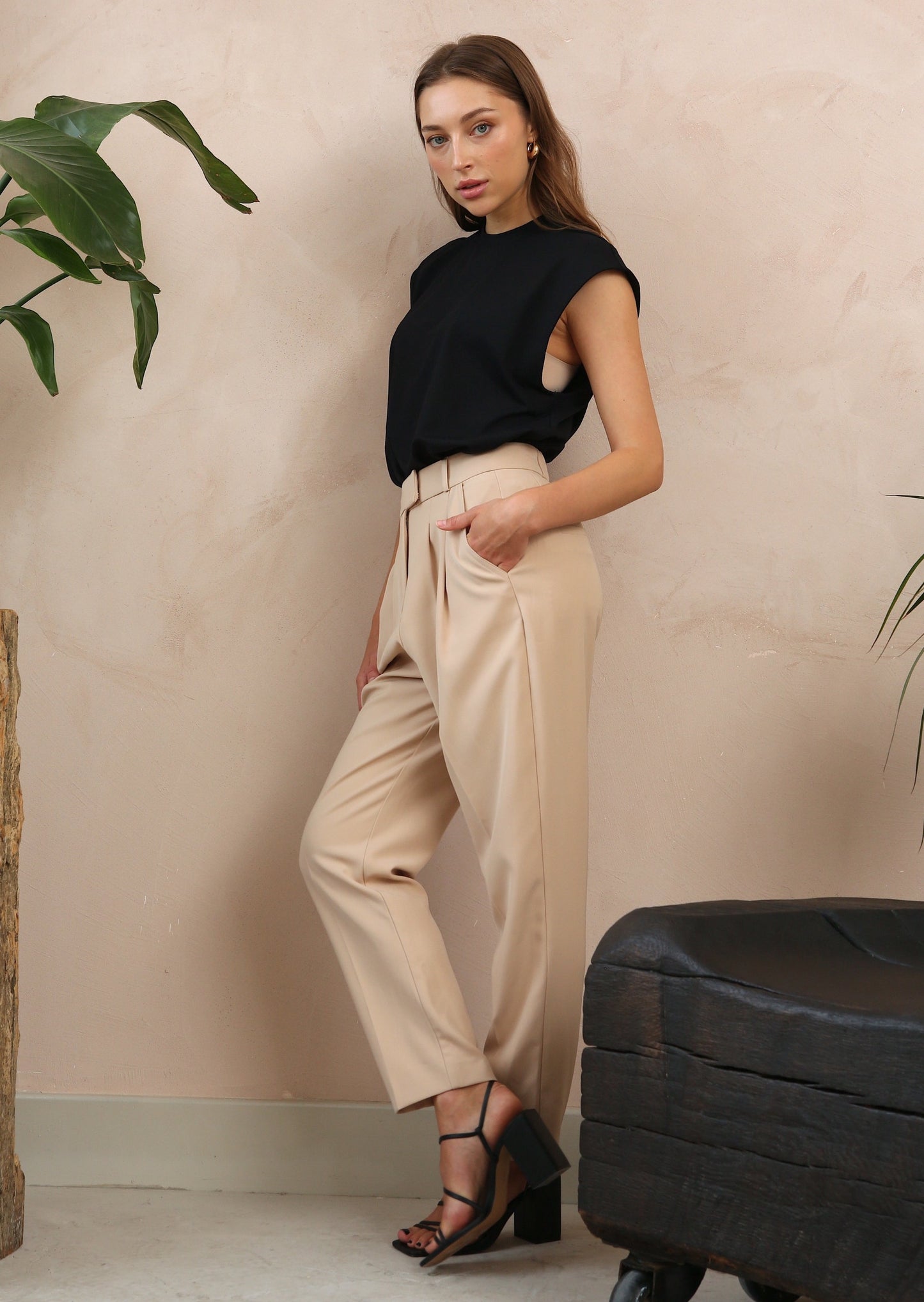 Neutral Tapered Trouser