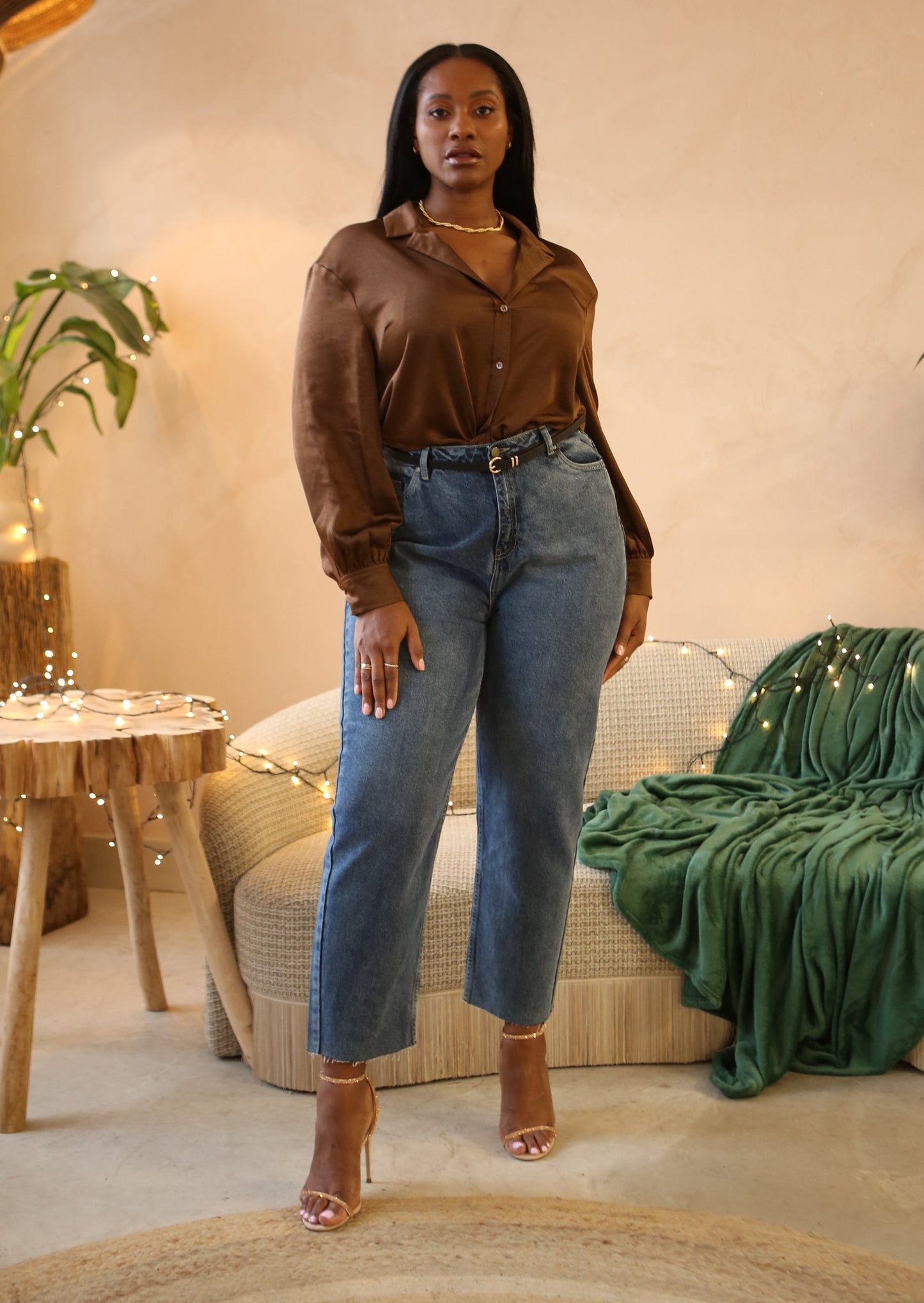 Chocolate Satin Shirt