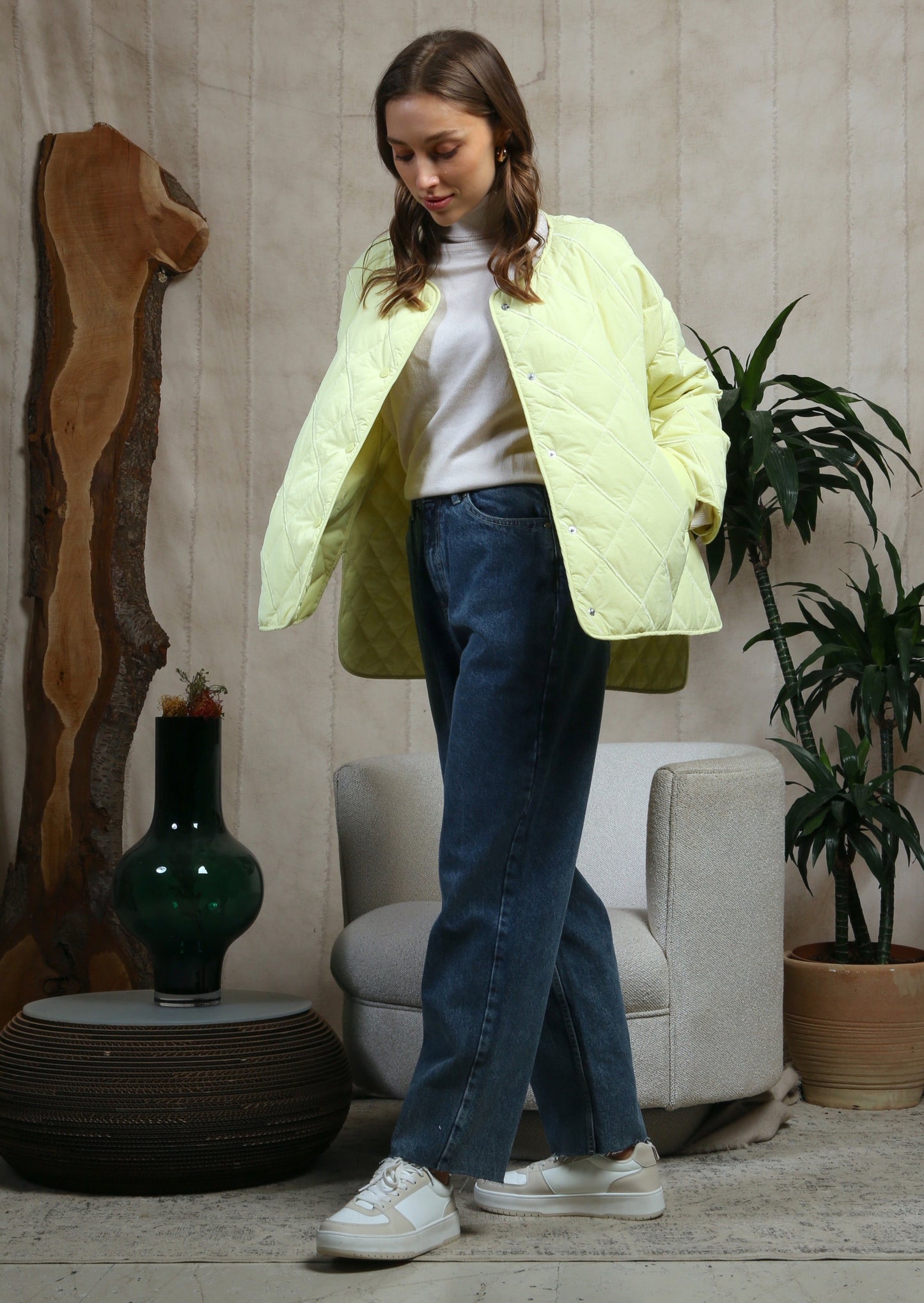 Lime Quilted Jacket