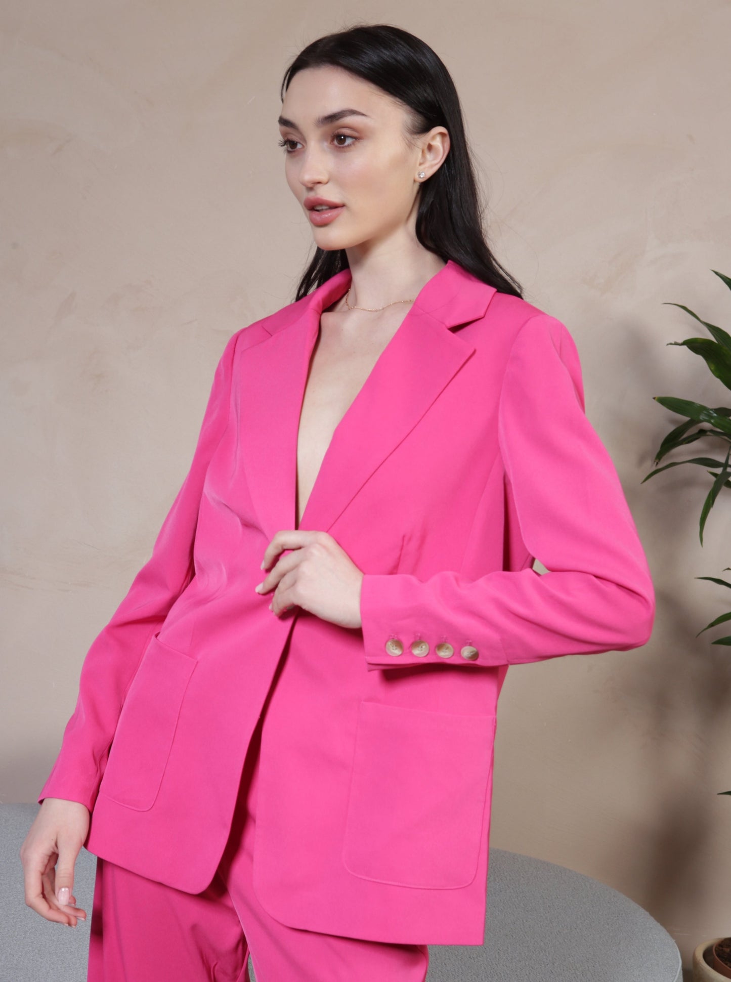 Pink Relaxed Blazer