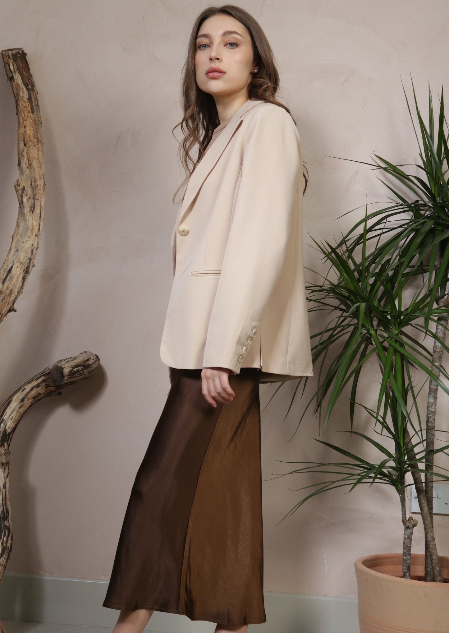 Neutral Relaxed Blazer
