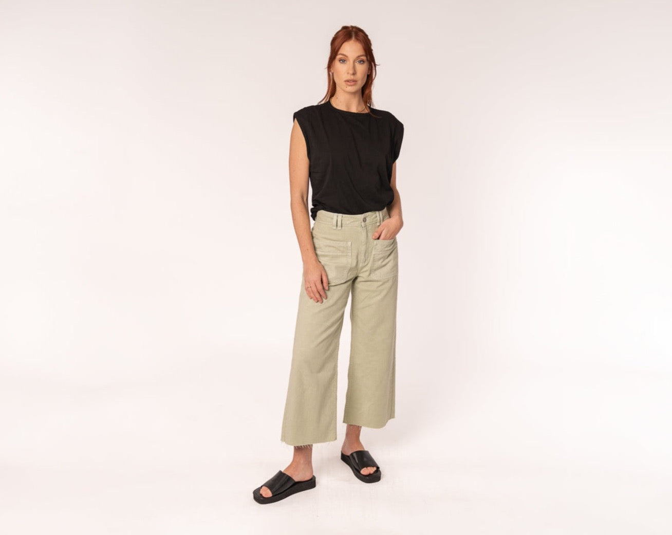 Black Relaxed Sleeveless Top