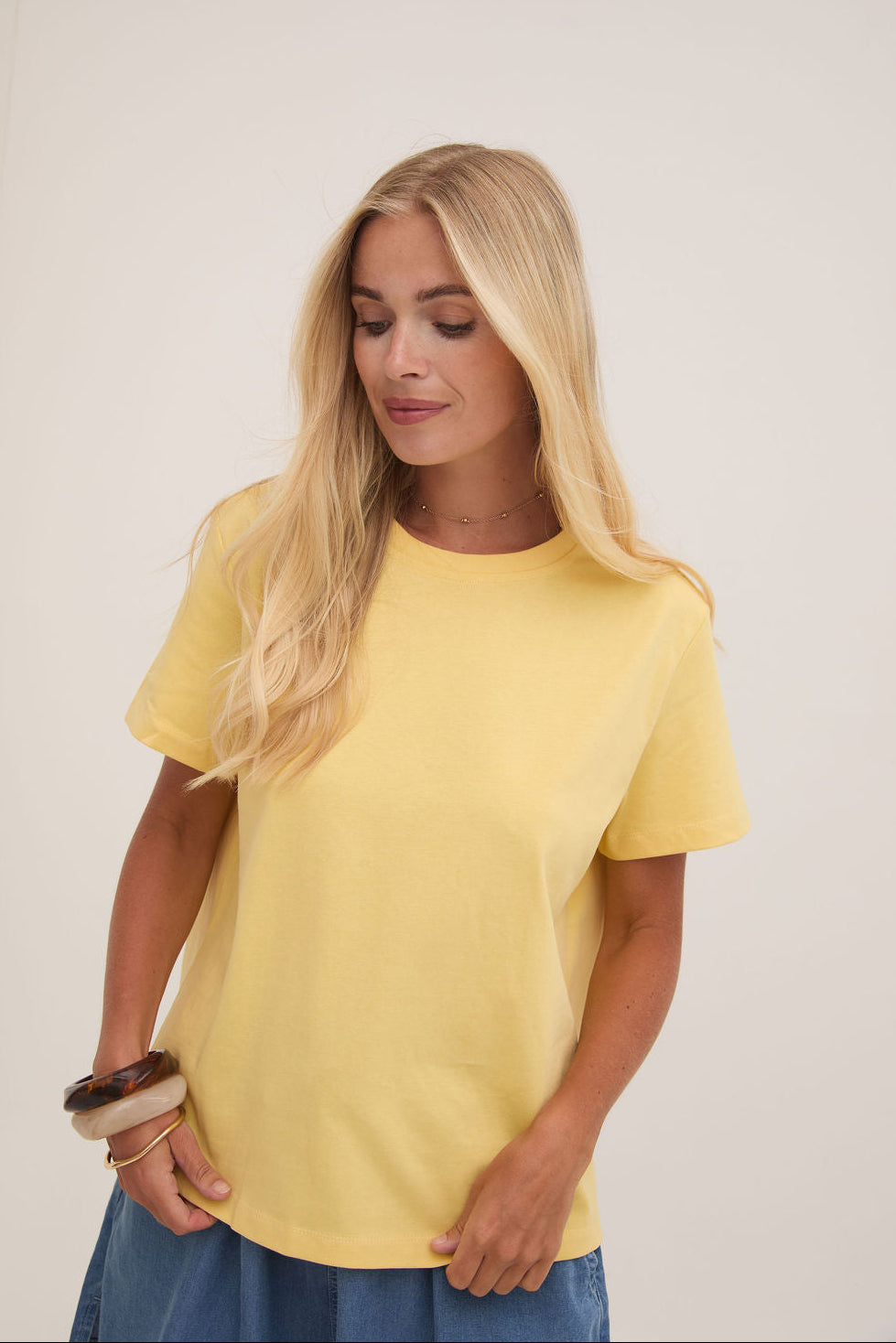 Ennis Yellow Relaxed Cotton T-Shirt