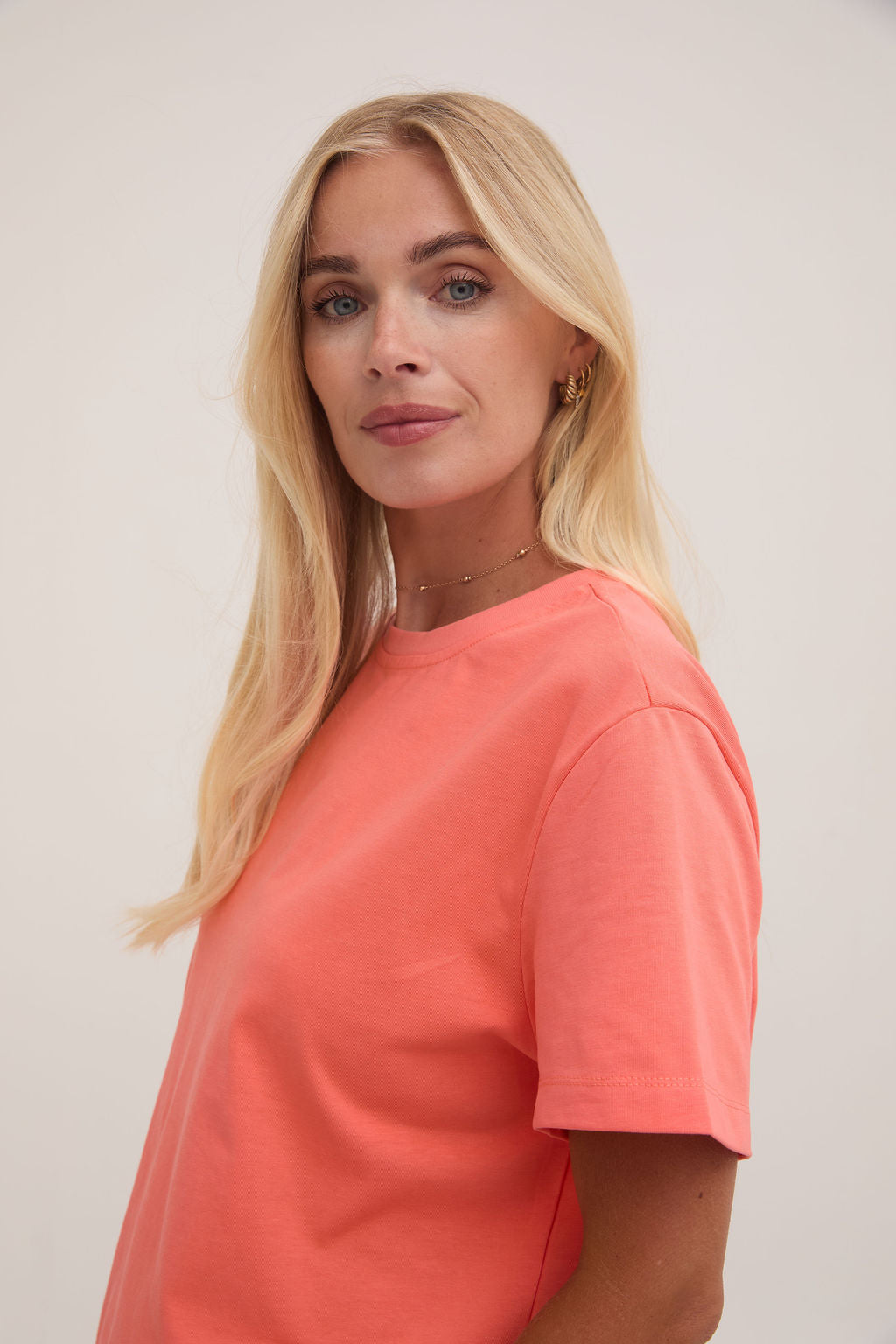 Ennis Orange Relaxed Cotton T-Shirt