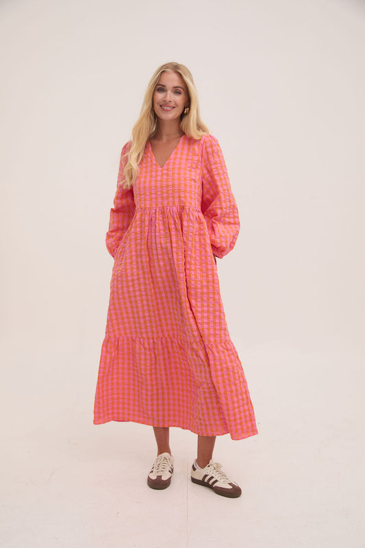 Lina Check Dress