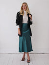 Angel Dark Teal Satin Skirt