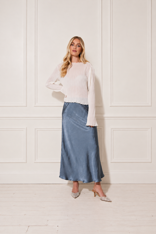 Angel Slate Satin Skirt