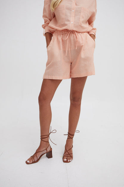 Eden Orange Stripe Shorts