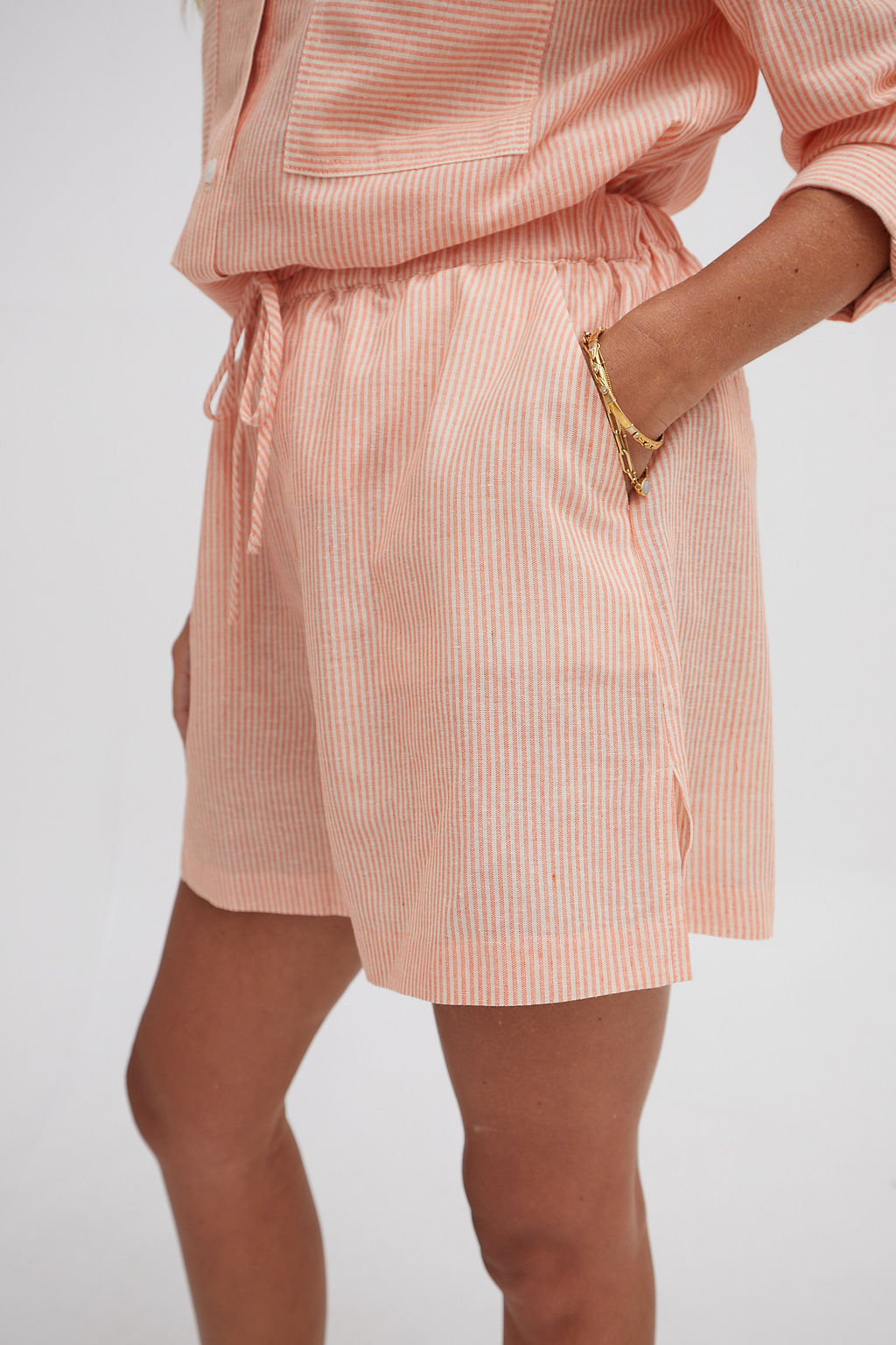 Eden Orange Stripe Shorts