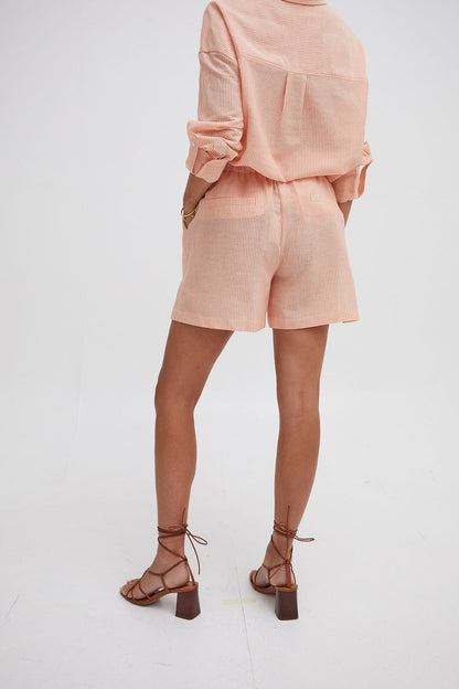 Eden Orange Stripe Shorts