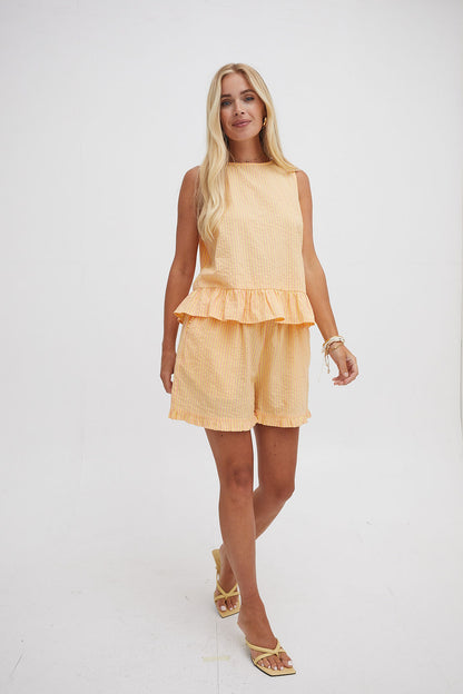 Laia Ruffle Stripe Shorts