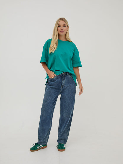 Sara Teal Premium Oversized T-Shirt