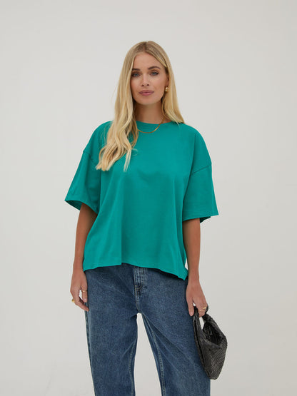 Sara Teal Premium Oversized T-Shirt