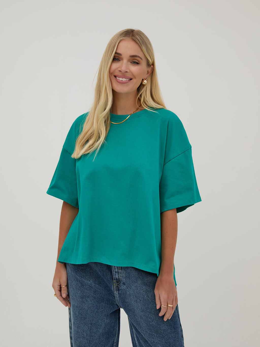 Sara Teal Premium Oversized T-Shirt