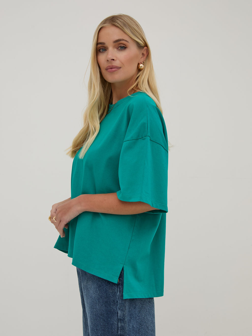 Sara Teal Premium Oversized T-Shirt