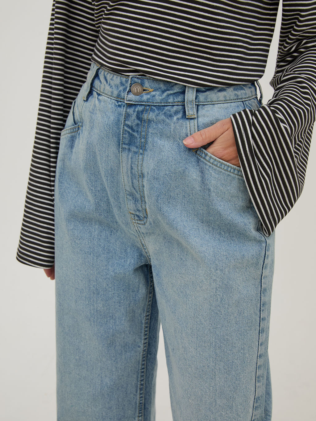 Celine Black & White Stripe Top