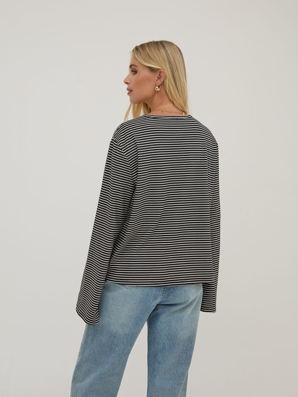 Celine Black & White Stripe Top