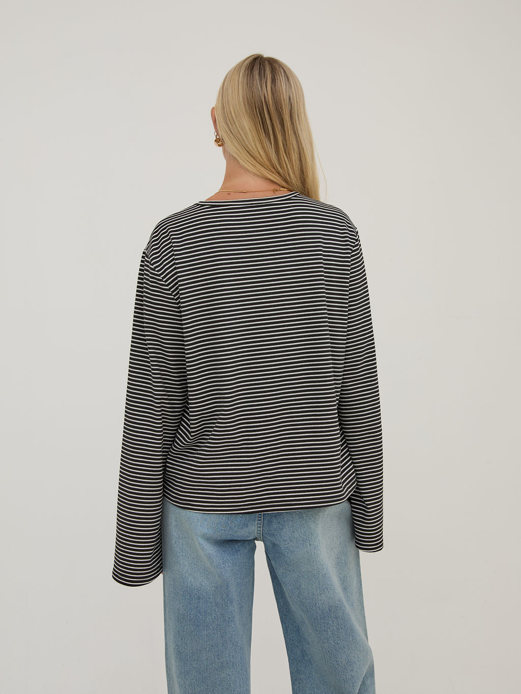 Celine Black & White Stripe Top