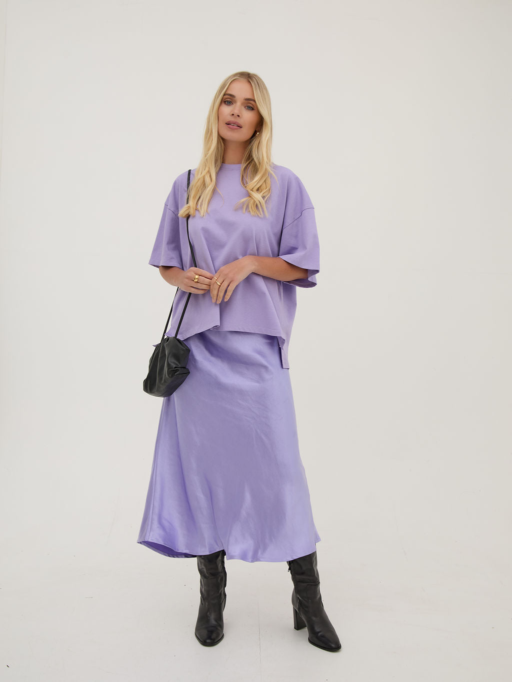 Angel Purple Satin Skirt