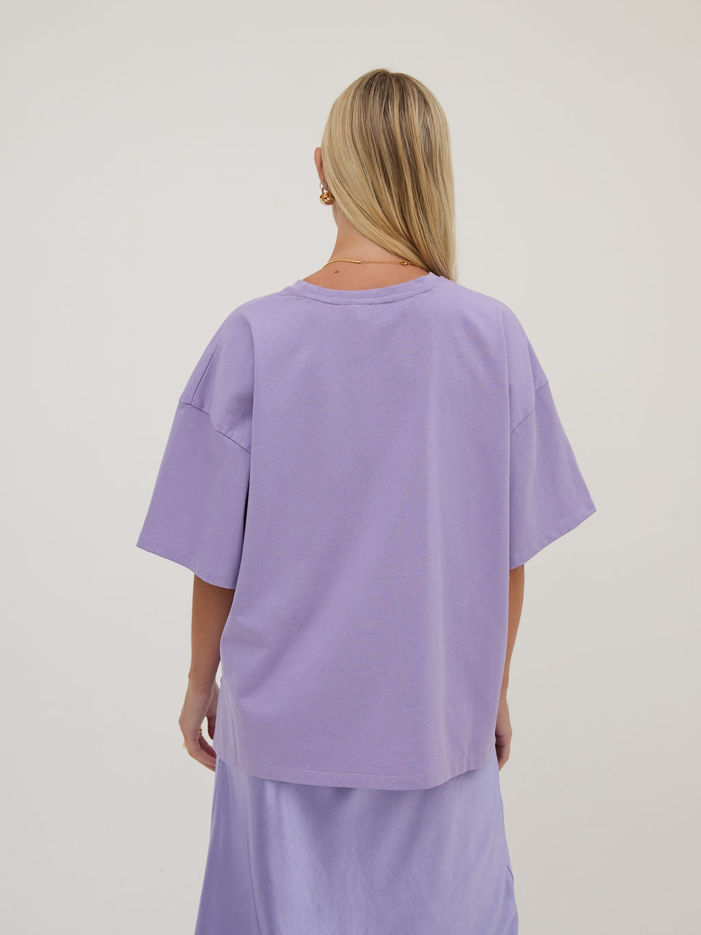 Sara Lilac Premium Oversized T-Shirt