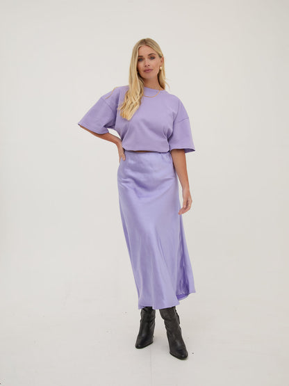 Angel Purple Satin Skirt