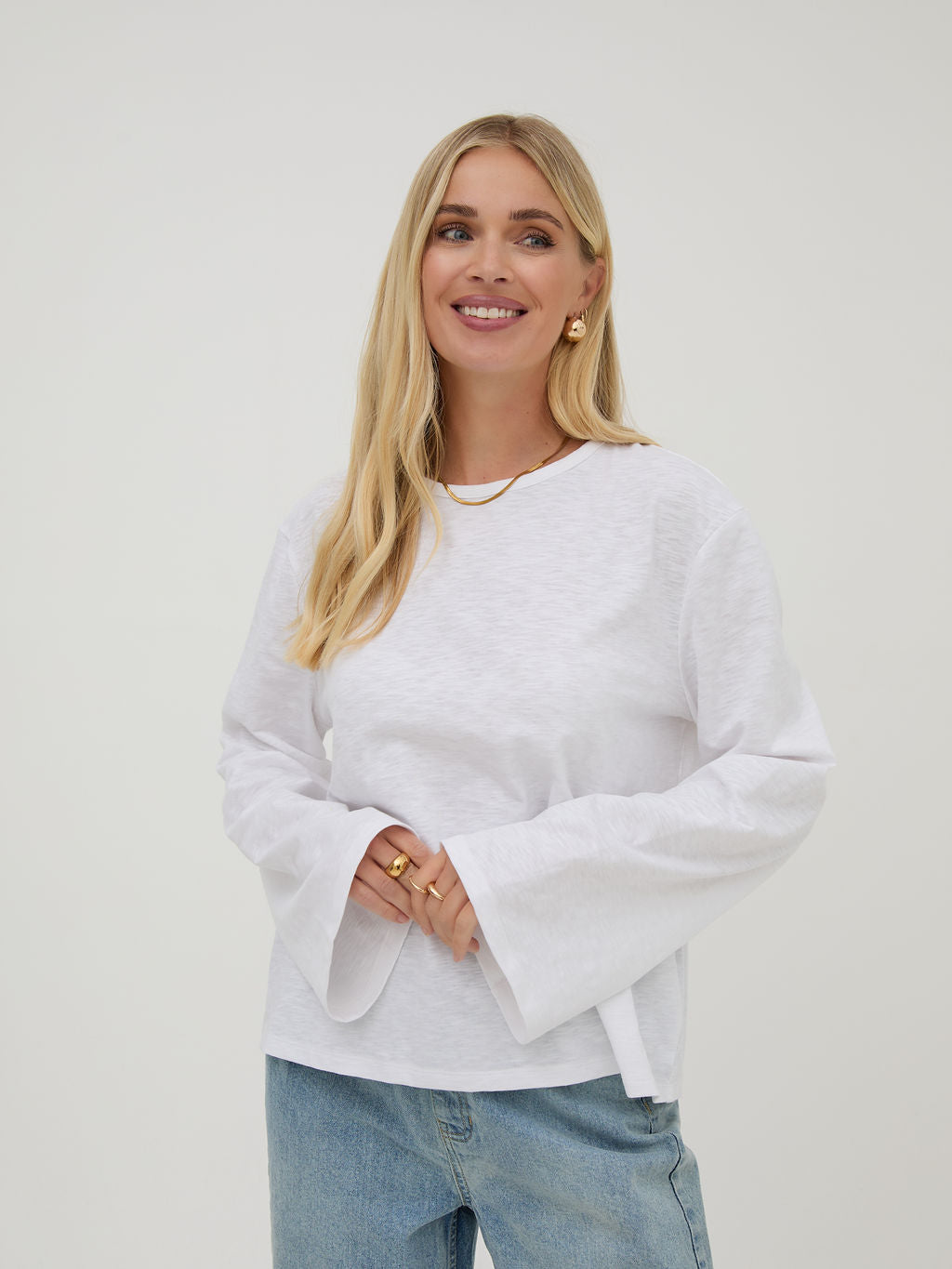 Celine White Cotton Top