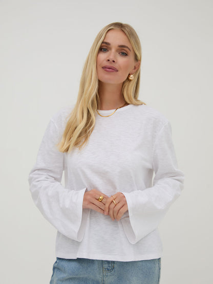 Celine White Cotton Top