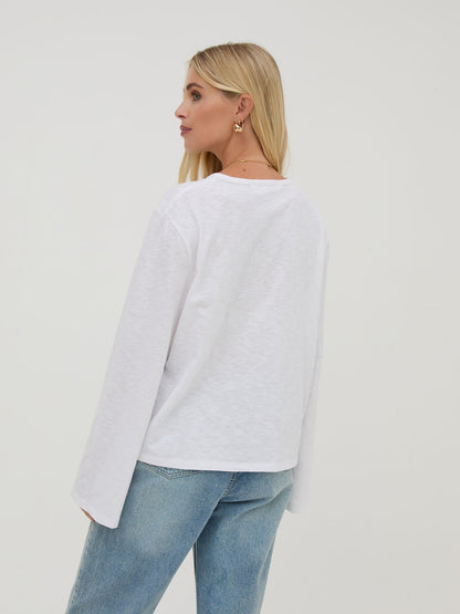 Celine White Cotton Top
