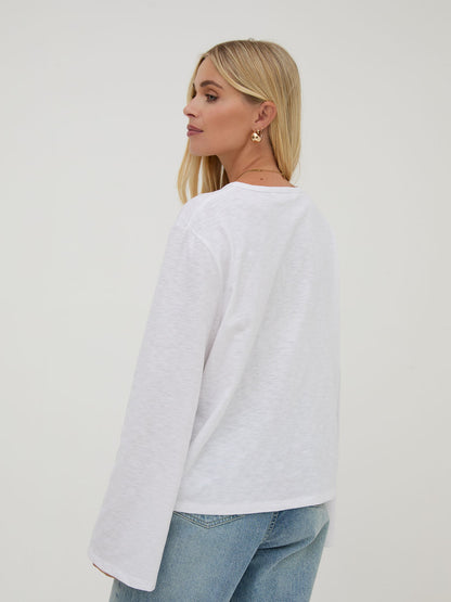Celine White Cotton Top