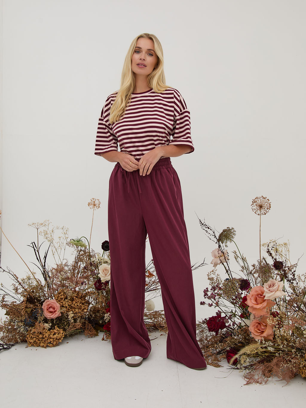 Ebba Burgundy Super Soft Trousers