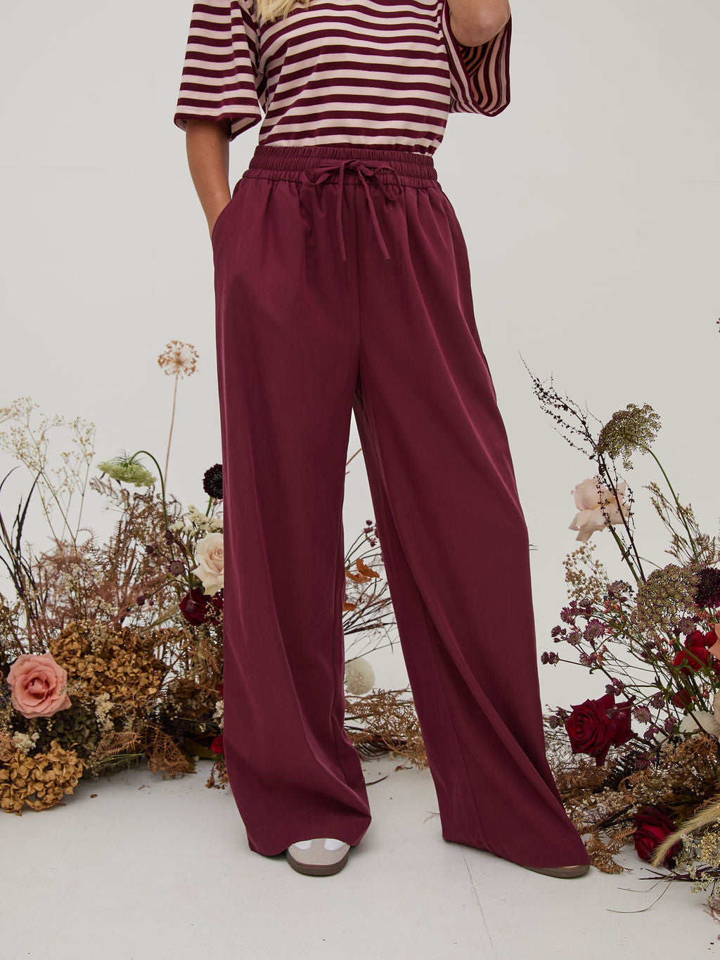 Ebba Burgundy Super Soft Trousers