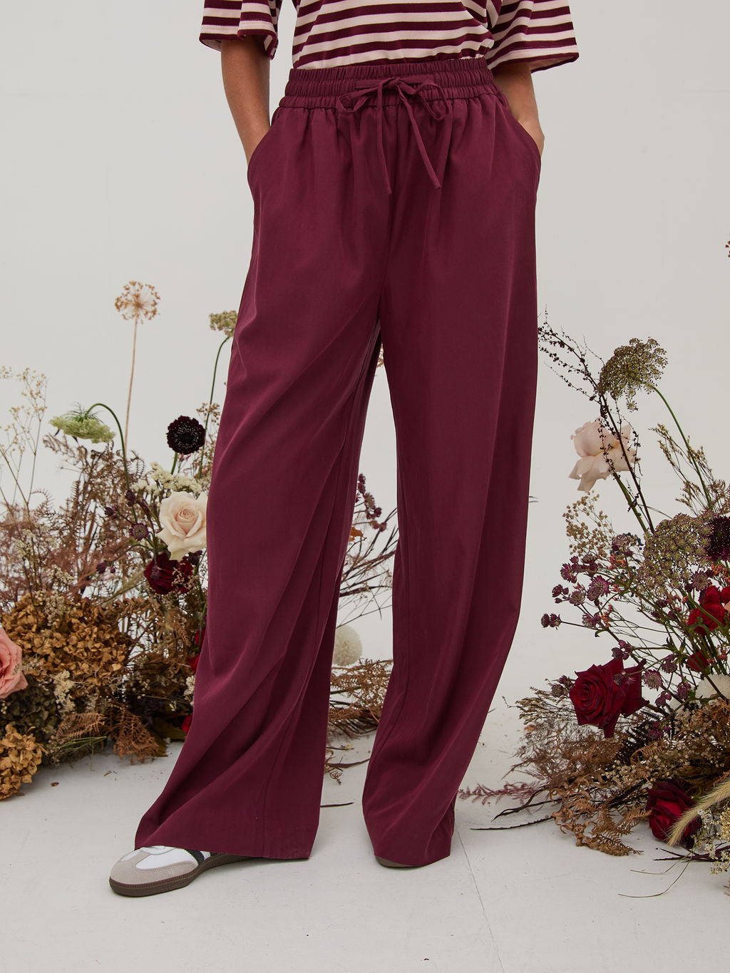 Ebba Burgundy Super Soft Trousers