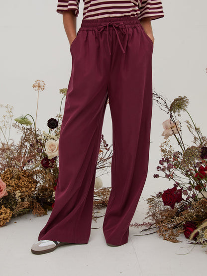 Ebba Burgundy Super Soft Trousers
