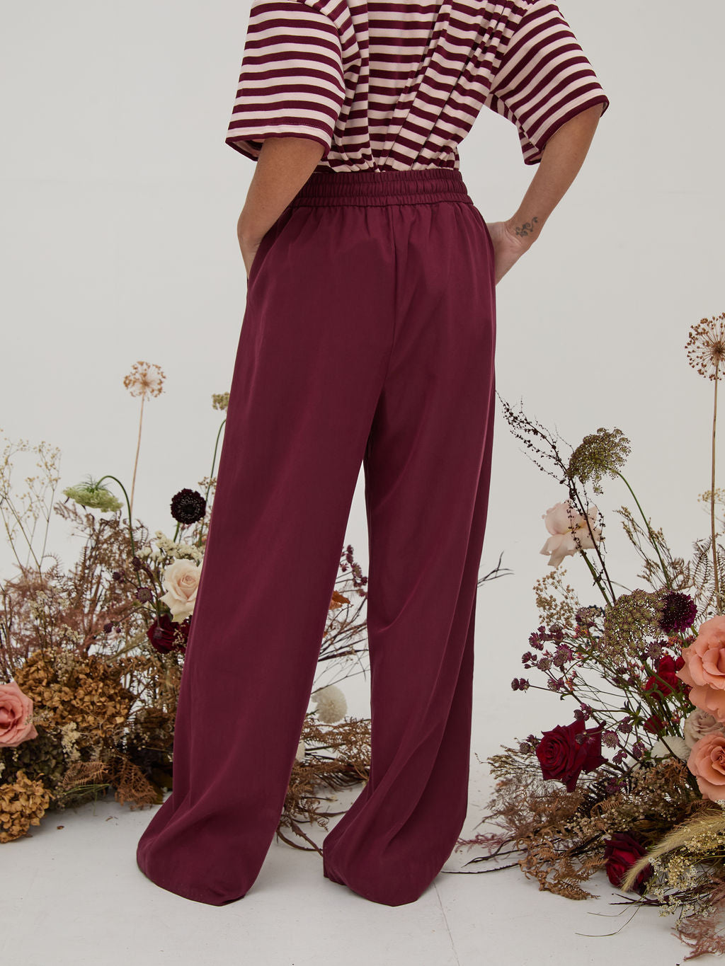 Ebba Burgundy Super Soft Trousers