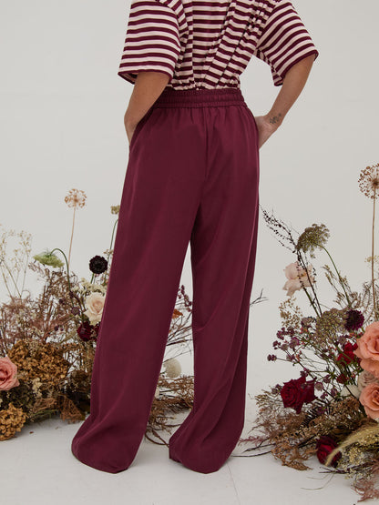 Ebba Burgundy Super Soft Trousers