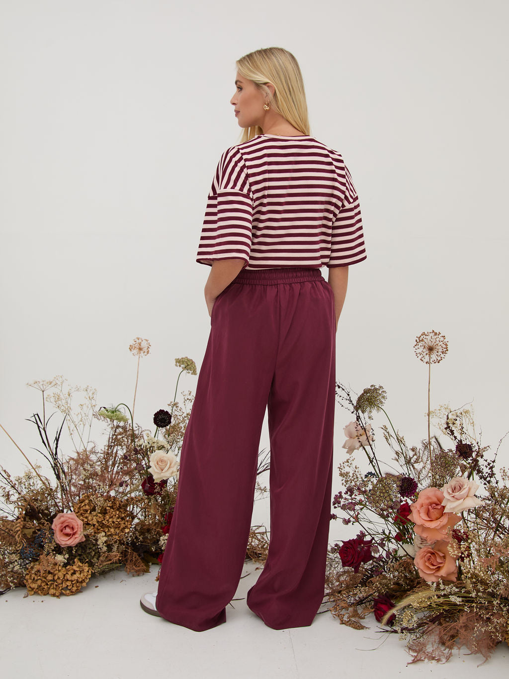 Ebba Burgundy Super Soft Trousers
