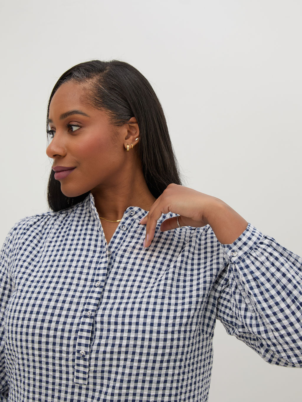 Joni Gingham Midi Dress