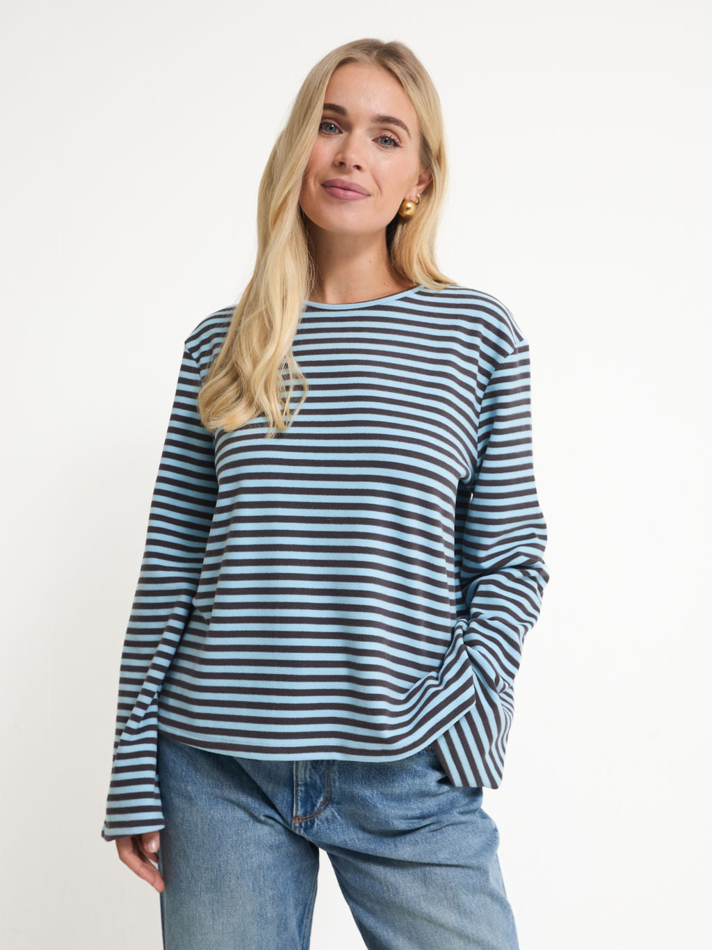 Celine Blue Stripe Super Soft Top