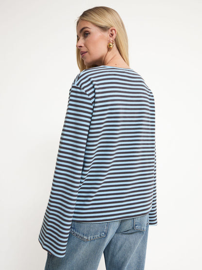 Celine Blue Stripe Super Soft Top
