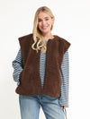 Juno Brown Teddy Gilet